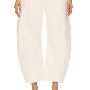 Women's Cream Wide-Leg Pants